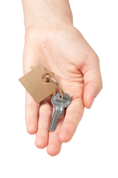 Key chain in hand — Stock Photo, Image