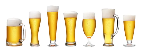 Set di bicchieri di birra — Foto Stock