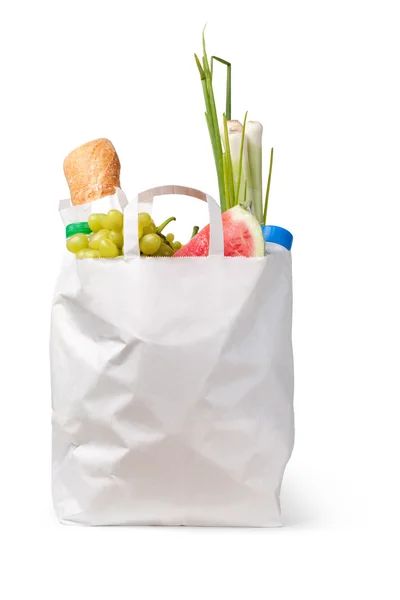 Saco de papel com alimentos — Fotografia de Stock