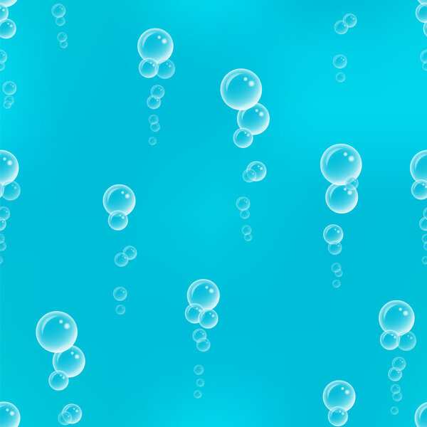 Water bubbles seamless pattern