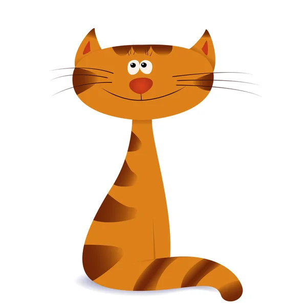 着席の塗られた猫 — ストックベクタ