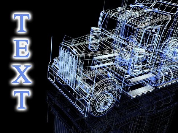 3D teherautó — Stock Fotó