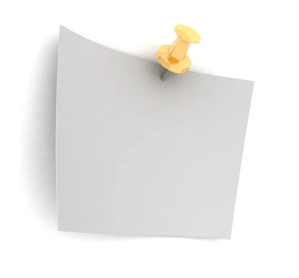 Folha fixa de papel sobre fundo branco — Fotografia de Stock