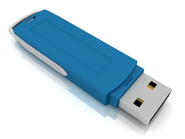 Unidade de armazenamento USB isolada no branco — Fotografia de Stock