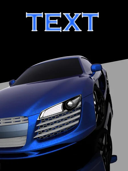 Donker blauwe automodel — Stockfoto