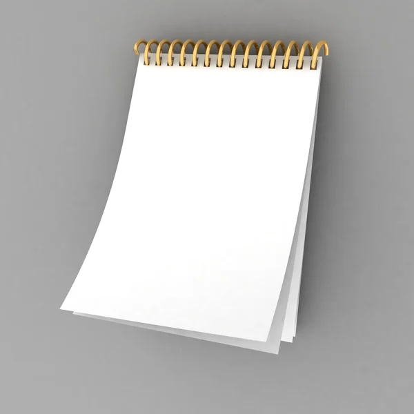 Blank spiral notebook — Zdjęcie stockowe