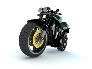 3d sport bike on wight backgraund clipart