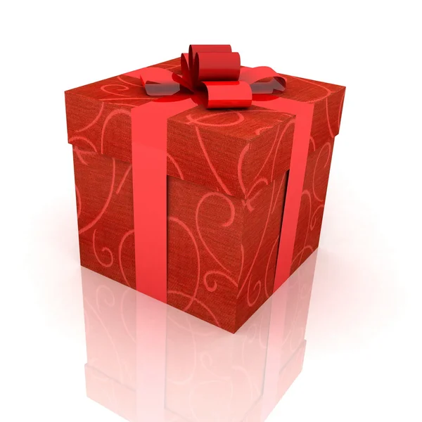 Gift box on a white background — Stock Photo, Image