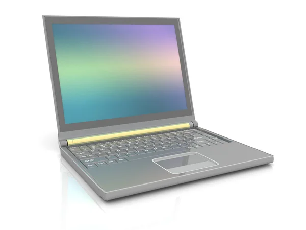 Laptop på vit bakgrund — Stockfoto