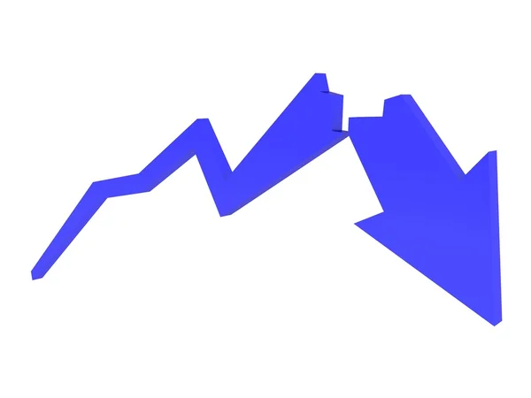 Finances Crash Diagram — Stock Photo, Image