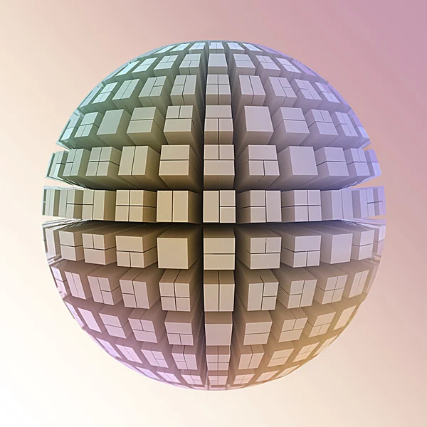 Globe of cubes — Stock Photo, Image