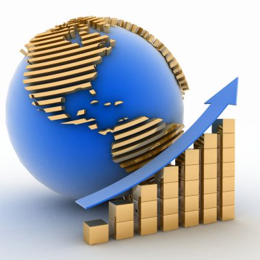 Global success concept clipart