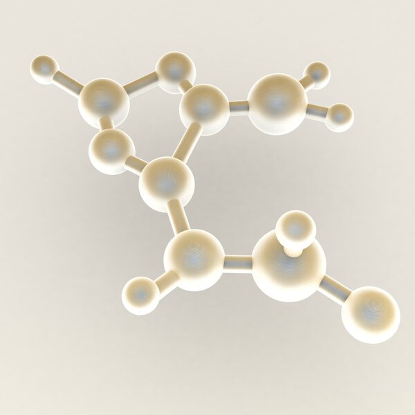 3d render illustration molecule