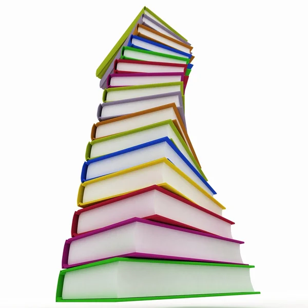Stacks of books isolated on white background — Stock Photo, Image
