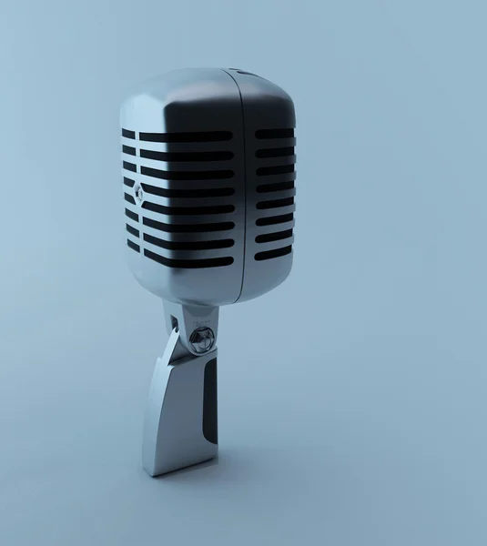 3D-Retro-Mikrofon — Stockfoto
