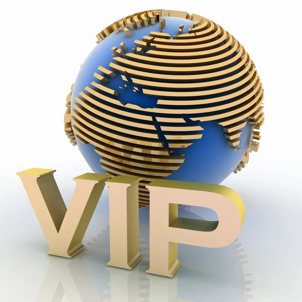 3d VIP globe — Stock Photo, Image