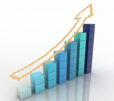 Chart of height with a pointer from chinks on white clipart