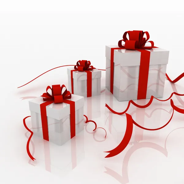 Illustration av lådor med gåvor — Stockfoto