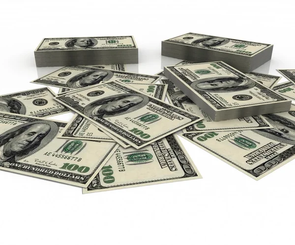 Amerikan para birimi simgesinin 3D render resmi — Stok fotoğraf