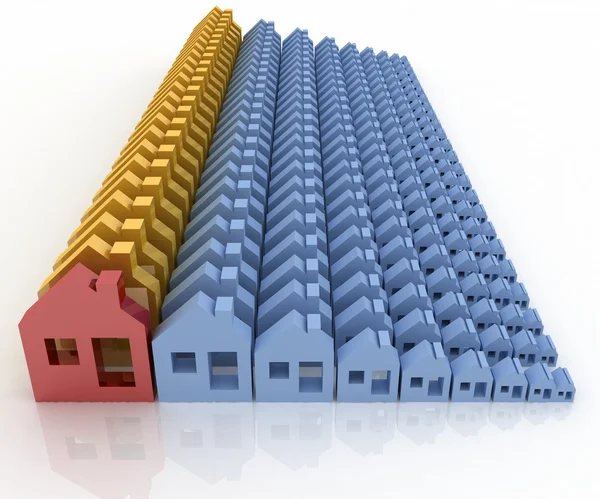 3D Render concepto de bienes raíces —  Fotos de Stock