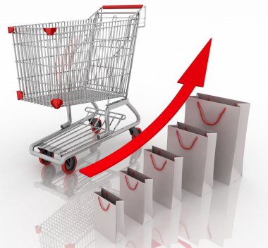 Sales growth chart clipart