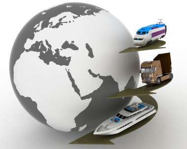 Conception of transport transportations clipart