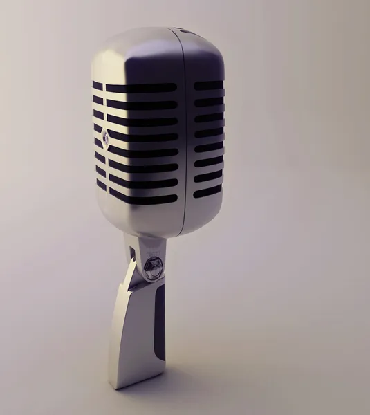 3D рендеринг иллюстрации ретро микрофон — стоковое фото