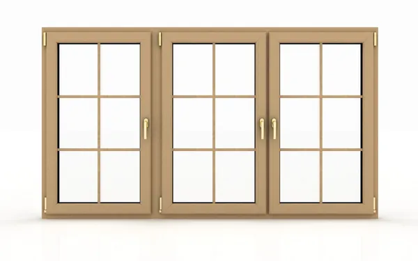 Zárt műanyag ablak, fehér — Stock Fotó