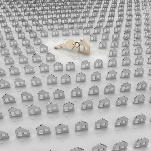3D Modell Haus Symbol Set — Stockfoto