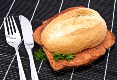 Meat loaf on a roll clipart