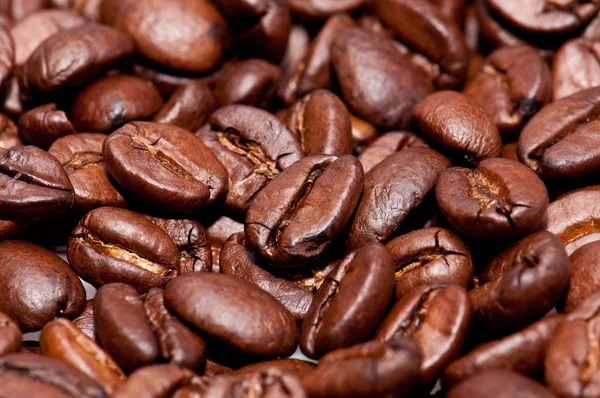 Granos de café (vista macro ) — Foto de Stock