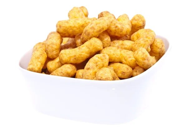 Peanut snacks isolated on white — Stock Photo, Image