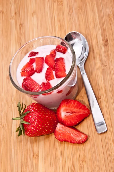 Strawberry Yoghurt — Stock Photo, Image