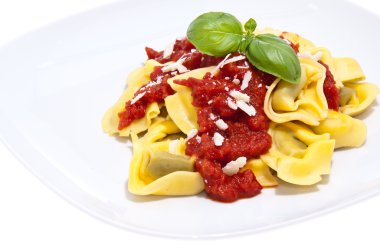 Tortellini on a plate clipart