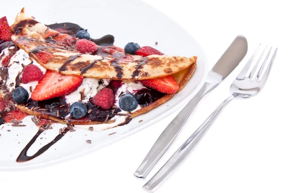 Stock image Vanilla Ice Cream with fresh berries