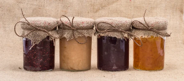 stock image Fresh made Jam in jars