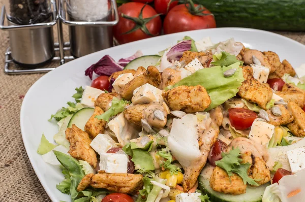 stock image Chicken Salad on rustic background