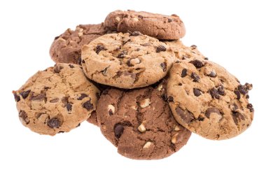 Heap of mixed Cookies on white clipart