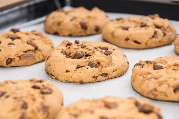鉄板で新鮮な自家製クッキー — ストック写真