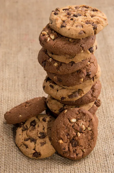 Staplade blandade cookies — Stockfoto