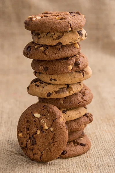 Cookies mistos empilhados — Fotografia de Stock