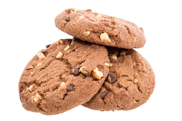 Купа коричневого печива на білому — стокове фото