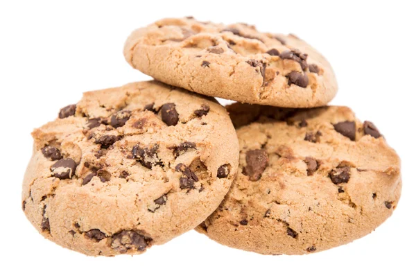 Haldy souborů cookie na bílém pozadí — Stock fotografie