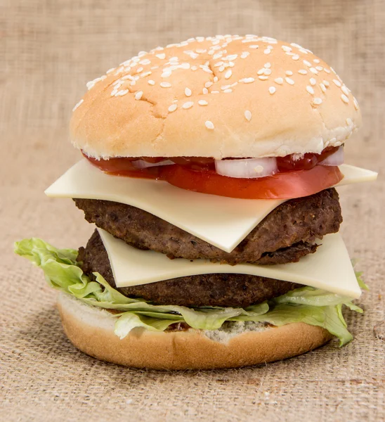 Doppio hamburger — Foto Stock