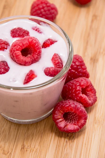 Stock image Glass with Raspberry Yogurt