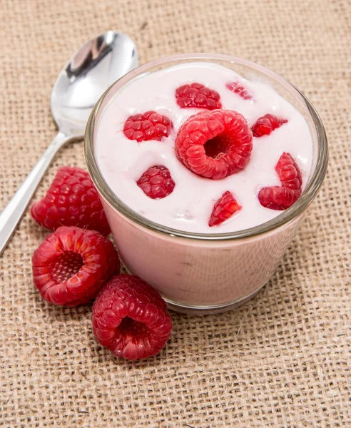 Vers gemaakte Pistachegebak yoghurt — Stockfoto