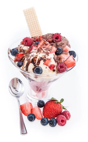 Crème glacée aux fruits frais — Photo