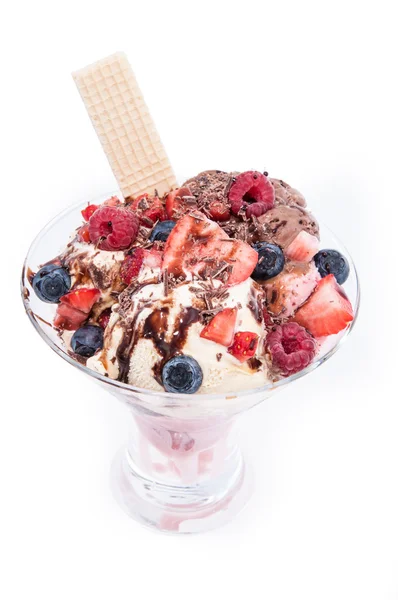신선한 과일과 아이스크림 — 스톡 사진
