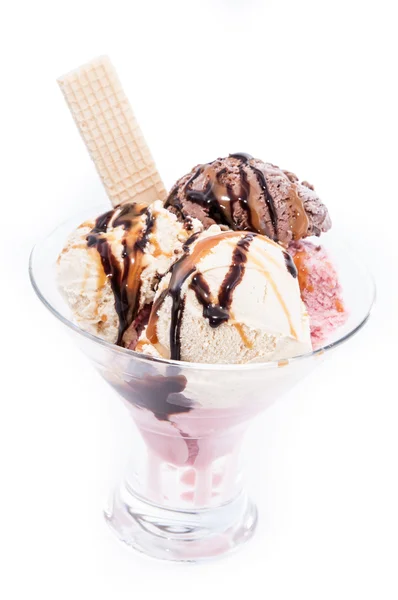 A glass filled with Ice Cream — Stock Photo, Image