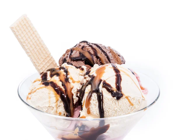 A glass filled with Ice Cream — Stock Photo, Image